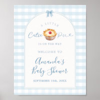 Eine kleine Süsse Pie Blue Kariert Cherry Begrüßun