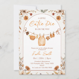 Eine kleine Süsse Pie Boho Herbstdusche Baby Einladung