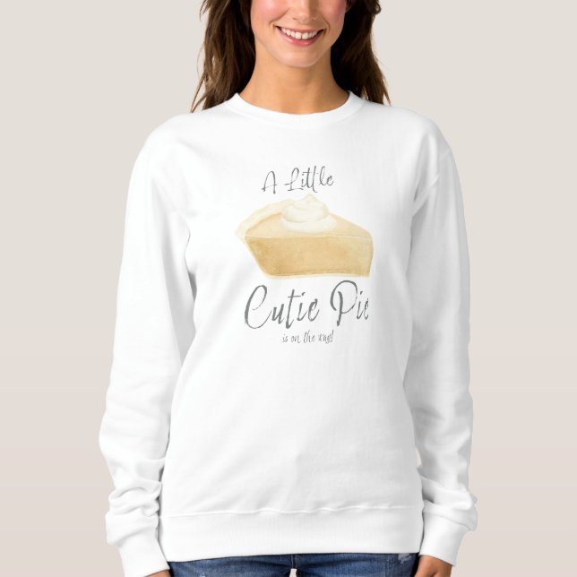 Eine kleine Süsse Pie Fall Schwangerschaft Ankündi Sweatshirt (Vorderseite)
