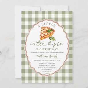 Eine kleine Süsse Pie ist auf dem Weg Baby Shower  Einladung