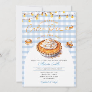 Eine kleine Süsse Pie ist auf dem Weg Baby Shower Einladung