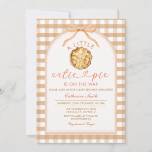 Eine kleine Süsse Pie ist auf dem Weg Baby Shower  Einladung
