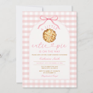 Eine kleine Süsse Pie ist auf dem Weg Baby Shower Einladung