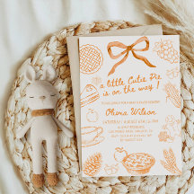 Eine kleine süße Pie kommt bald Baby Shower Party