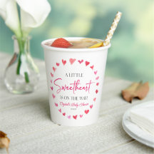 Eine kleine süße Red Pink Hearts Baby Dusche