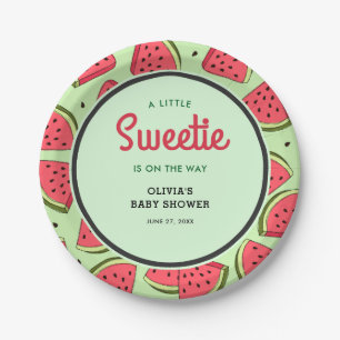 Eine kleine Süße Sommer Wassermelone Baby Shower  Pappteller