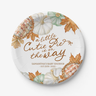 Eine kleine süße Torte - Herbst-Baby-Party Pappteller