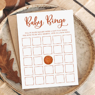 Eine kleine süße Torte Kürbis-Baby-Shower-Bingo-Ka Einladung