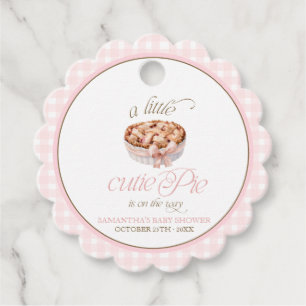 Eine kleine süße Torte Personalisierte Babyparty Geschenkanhänger