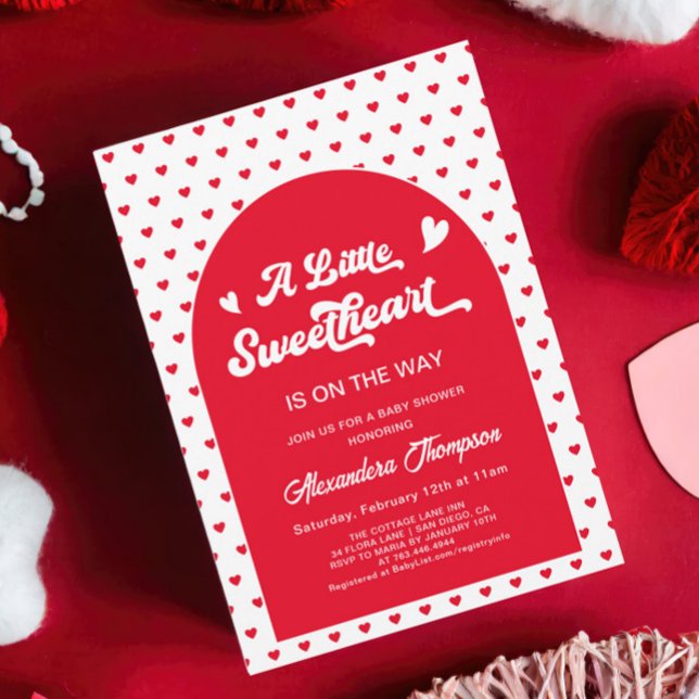 Eine kleine süße Valentine Babydusche neutral Einladung (Von Creator hochgeladen)