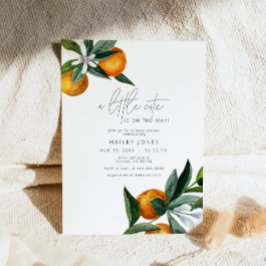 Eine kleine Süsse Zitrus Orange Fruit Baby Dusche Einladung