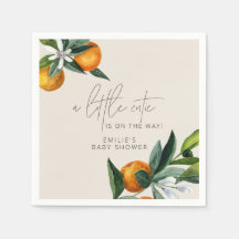 Eine kleine Süsse Zitrus Orange Fruit Baby Dusche 