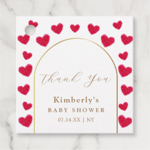 Eine kleine Sweetheart Arch Valentines Baby Dusche Geschenkanhänger