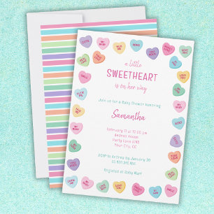 eine kleine Sweetheart Babydusche Einladung