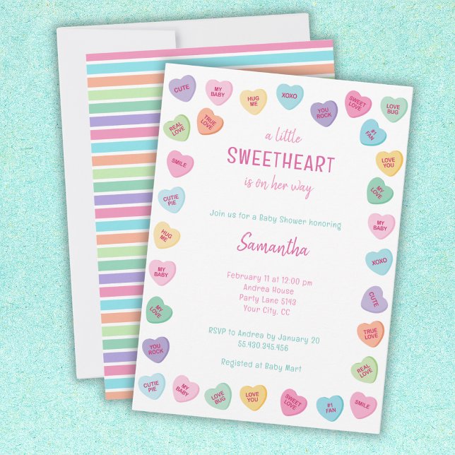 eine kleine Sweetheart Babydusche Einladung (Von Creator hochgeladen)