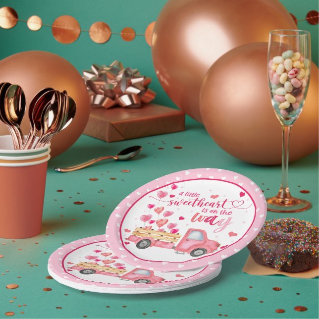 Eine kleine Sweetheart Babydusche Pappteller (Multi)