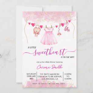 Eine kleine Sweetheart Girl Dusche Einladung