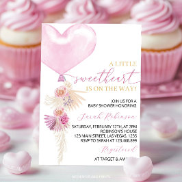 Eine kleine Sweetheart Girls Babydusche Einladung