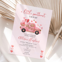 Eine kleine Sweetheart Hearts Truck Baby Dusche