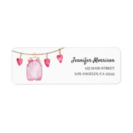 Eine kleine Sweetheart Pink Girl Baby Dusche Adres