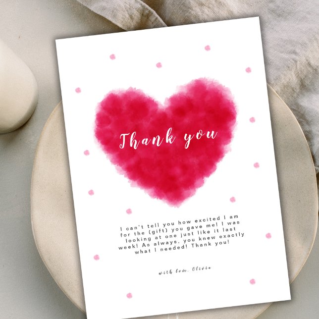 Eine kleine Sweetheart Red Valentines Baby Dusche Dankeskarte (A Little Sweetheart Red Valentines Baby Shower Thank You Card)