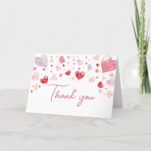 Eine kleine Sweetheart Valentine Baby Dusche Dankeskarte