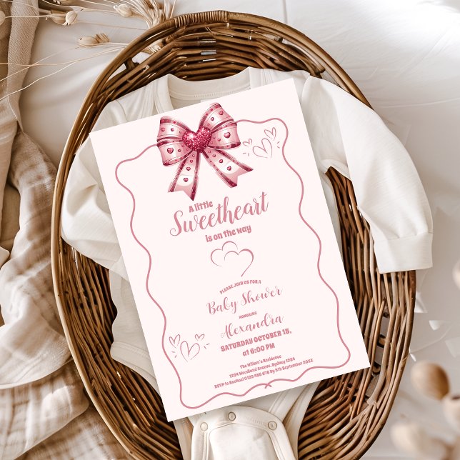 Eine kleine Sweetheart Valentine Baby Dusche Einladung (Von Creator hochgeladen)