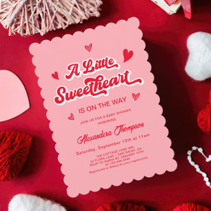 Eine kleine Sweetheart Valentine Baby Dusche Einladung