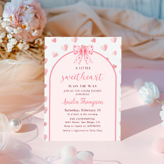 Eine kleine Sweetheart Valentine Baby Dusche Einladung