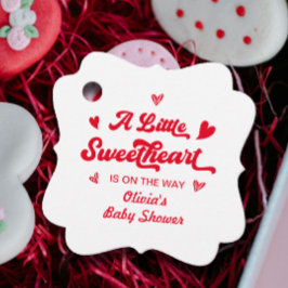 Eine kleine Sweetheart Valentines Babydusche Geschenkanhänger