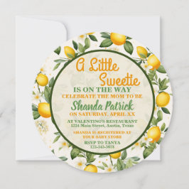 Eine kleine Sweetie Lemon Theme Baby Dusche Einladung
