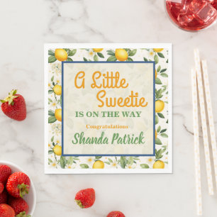 Eine kleine Sweetie Lemon Theme Baby Dusche Serviette
