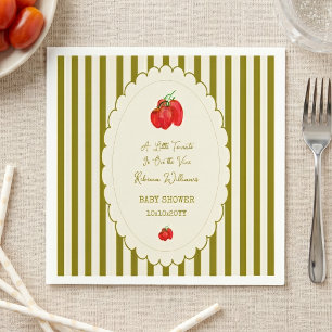 Eine kleine Tomate ist auf dem Weinstock - Babypar Serviette
