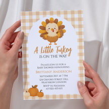 Eine kleine Truthahn-Baby-Party zum Erntedankfest