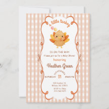 Eine kleine Truthahn-Baby-Shower-Einladung