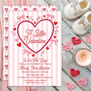 Eine kleine Valentins-Braut Baby Shower Einladung