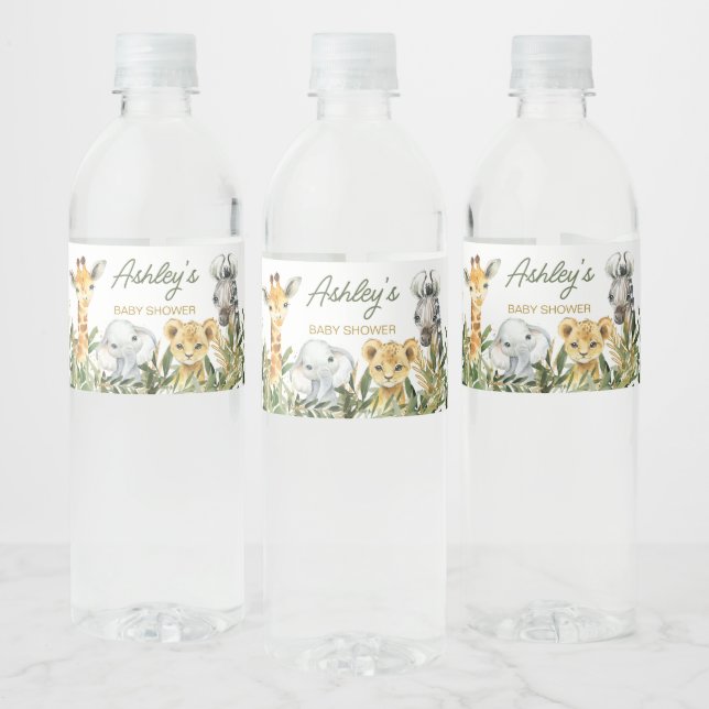 Eine kleine Wild One Safari Babydusche (Flaschen)