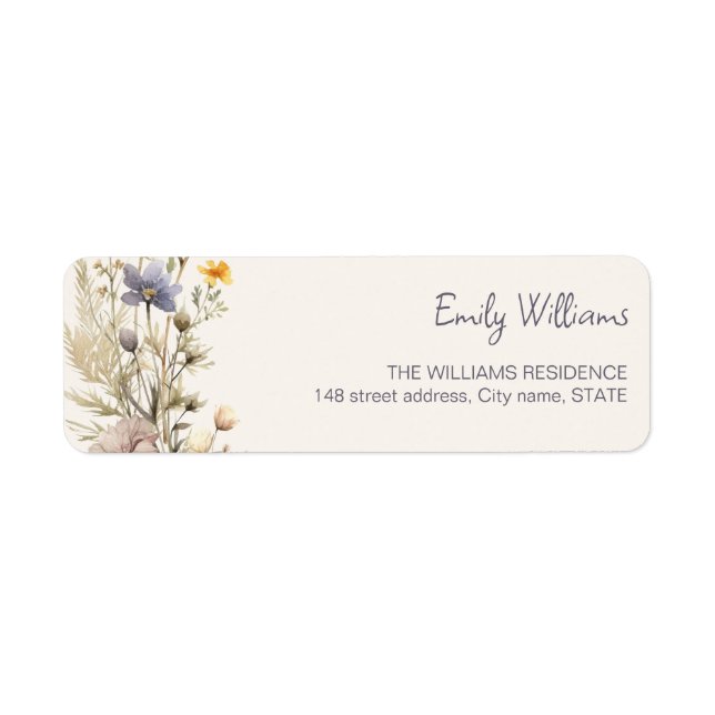 Eine kleine Wildblume Baby Dusche Einladung (Vorne)