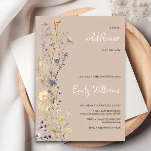 Eine kleine Wildblume Baby Dusche Einladung