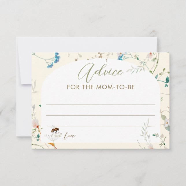 Eine kleine Wildblume Babyduschberatung für Mama (Vorderseite)