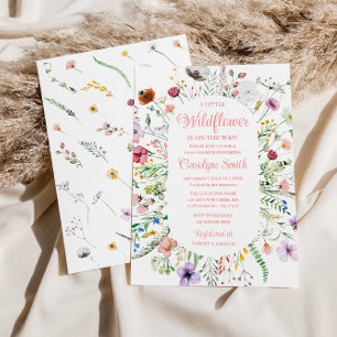 Eine kleine Wildblume Babydusche bestellen Einladung