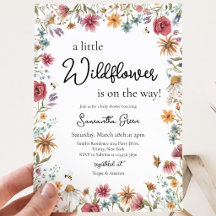 Eine kleine Wildblume Babydusche
