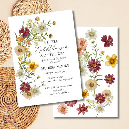 Eine kleine Wildblume Babydusche Einladung