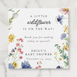 Eine kleine Wildblume Babydusche Geschenkanhänger