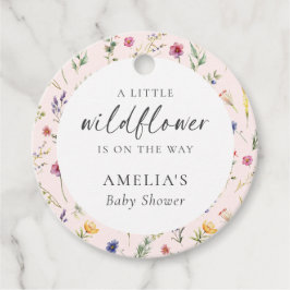 Eine kleine Wildblume Blumenpink Girl Babydusche Geschenkanhänger