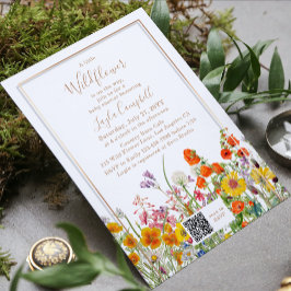 Eine kleine Wildblume Boho Girl Babydusche Einladung