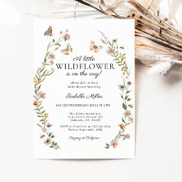 Eine kleine Wildblume Boho Girl Babydusche Einladung