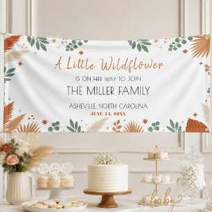 Eine kleine Wildblume Boho Grünpflanzen Banner