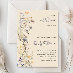 Eine kleine Wildblume Boho rustikale Babydusche ei Einladung