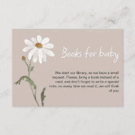 Eine kleine Wildblume, die eine Babyduschkarte hat Begleitkarte